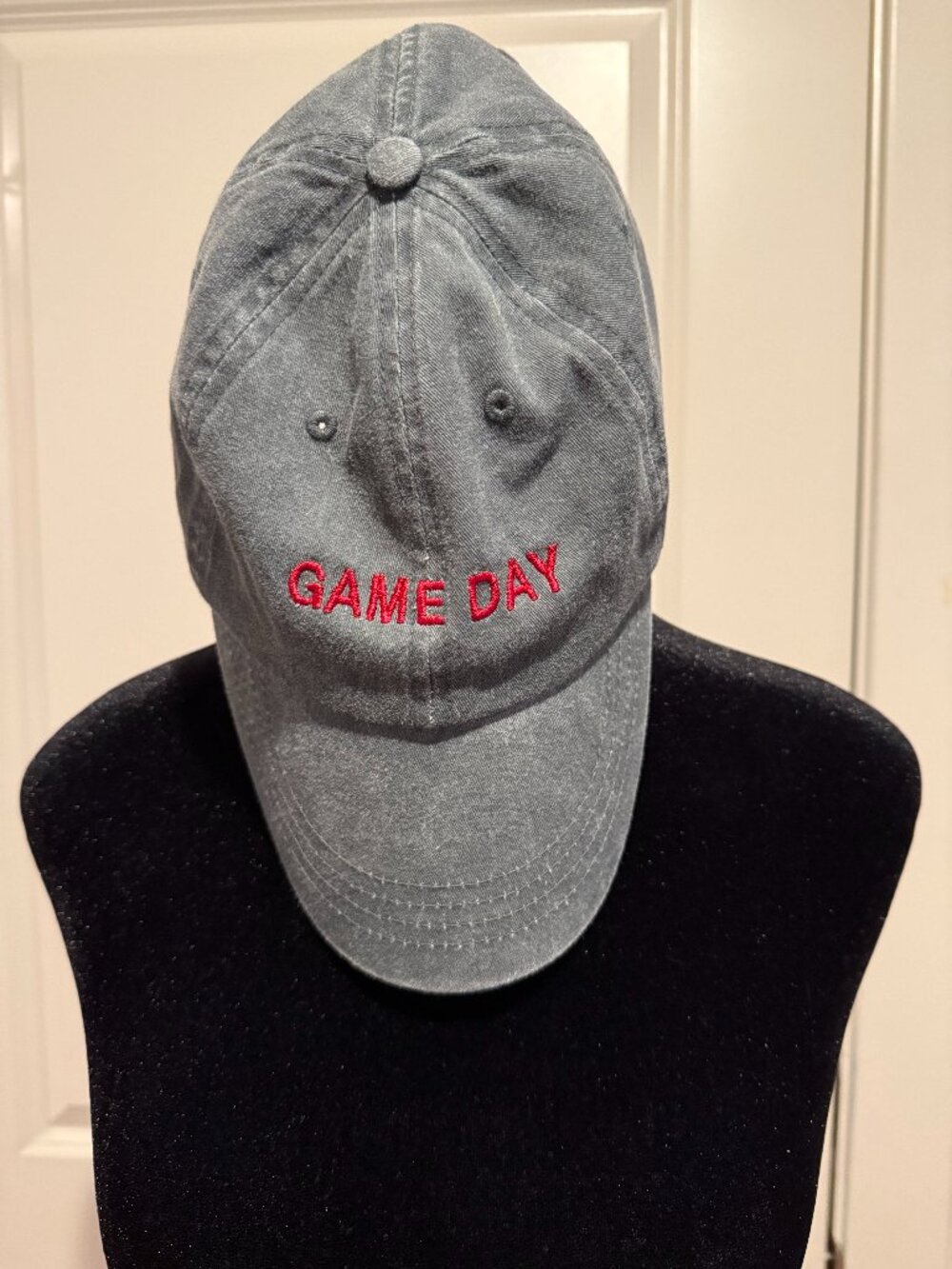Anvil Charcoal with Red Letters "Game Day" Hat